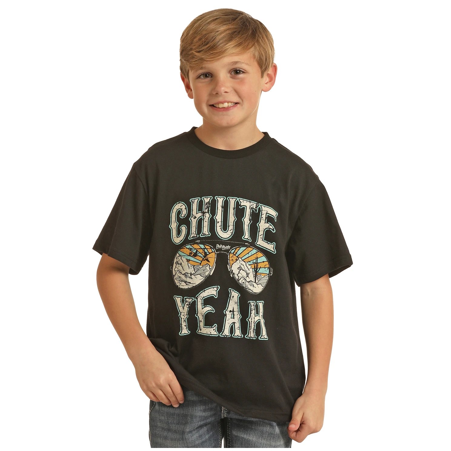 Rock & Roll Cowboy Kid's Dale Brisby "Chute Yeah" Shirt RRBT21R06C-01 3 Rock & Roll Cowboy Kid's Dale Brisby "Chute Yeah" Shirt RRBT21R06C-01