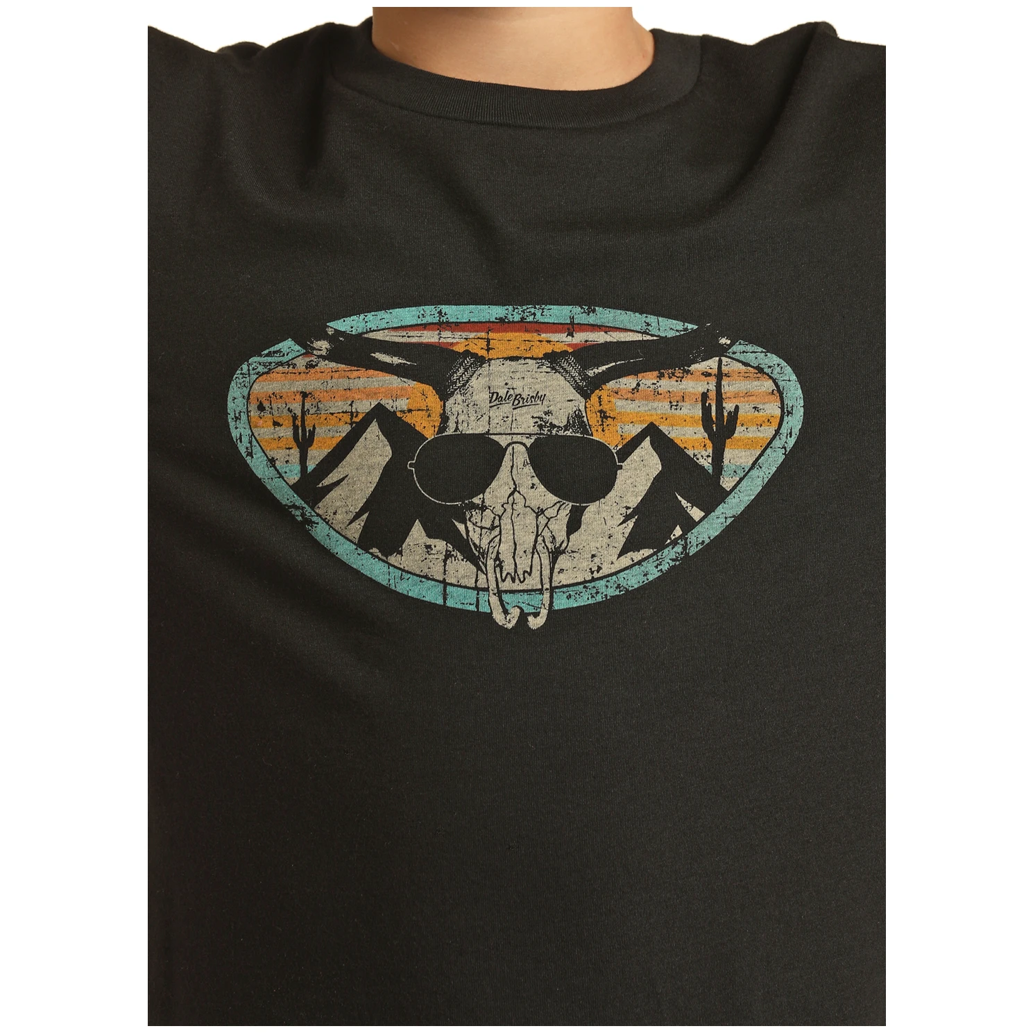 Rock & Roll Cowboy® Youth Boy's Longhorn Black Graphic Tee RRBT21R0IZ 4 Rock & Roll Cowboy® Youth Boy's Longhorn Black Graphic Tee RRBT21R0IZ - Image 2