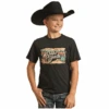 Rock & Roll Cowboy® Youth Boy's Dale Yeah Black Graphic Tee RRBT21R0J1 -Rock & Roll RRBT21R0J1