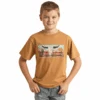 Rock & Roll Cowboy® Youth Boy's Longhorn Mustard T-Shirt RRBT21RZM5-77 2 Rock & Roll Cowboy® Youth Boy's Longhorn Mustard T-Shirt RRBT21RZM5-77 -Rock & Roll RRBT21RZM5 77