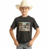 Rock & Roll Cowboy® Youth Boy's Dale Brisby Black Tee RRBT21RZMA-01 -Rock & Roll RRBT21RZMA 01