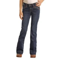 Rock & Roll Denim Smiley Pocket Mid Rise Trousers -Rock & Roll RRGD5MR0GG 2