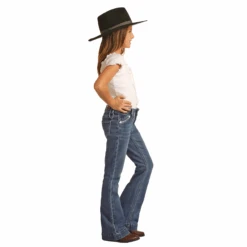 Rock & Roll® Youth Girl's Piping Loop Trouser Jeans RRGD5MRZQJ-202 -Rock & Roll RRGD5MRZQJ 202 2