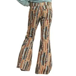 Rock & Roll Denim Brown Aztec Bell Bottoms -Rock & Roll RRGD7PR0FD 1