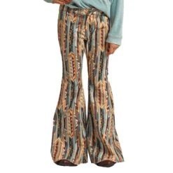 Rock & Roll Denim Brown Aztec Bell Bottoms -Rock & Roll RRGD7PR0FD 2