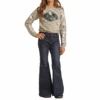 Rock & Roll Denim® Youth Girl's Dark Vintage Bell Bottoms RRGD7PR0FZ -Rock & Roll RRGD7PR0FZ