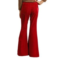 Rock & Roll Denim Red Corduroy Bell Bottoms -Rock & Roll RRGD7PR0G1 1