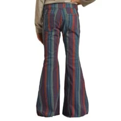 Rock & Roll Denim Multi Color Stripe Bell Bottoms -Rock & Roll RRGD7PR0GD 1
