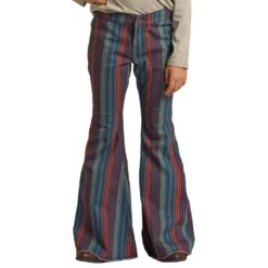 Rock & Roll Denim Multi Color Stripe Bell Bottoms -Rock & Roll RRGD7PR0GD 2