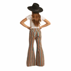 Rock & Roll® Youth Girl's Striped Button Bell Jeans RRGD7PRZQX-24 -Rock & Roll RRGD7PRZQX 24 2