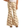Rock & Roll Denim Girls Desert Print Pull-on Beige Bell Bottoms RRGD7PRZT0