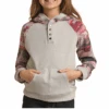 Rock & Roll Cowgirl® Youth Girl's Contrast Sleeve Hoodie RRGT94R0AX -Rock & Roll RRGT94R0AX