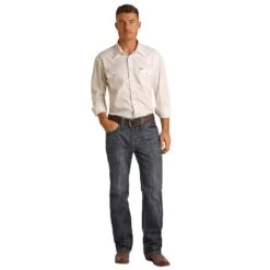 Rock N Roll Cowboy Men's Double Barrel Straight Dark Vintage Jean 8 Rock N Roll Cowboy Men's Double Barrel Straight Dark Vintage Jean -Rock & Roll RRMD0SRZPF 01