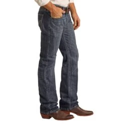 Rock N Roll Cowboy Men's Denim Pistol Straight Jean -Rock & Roll RRMD1PRYWP 3