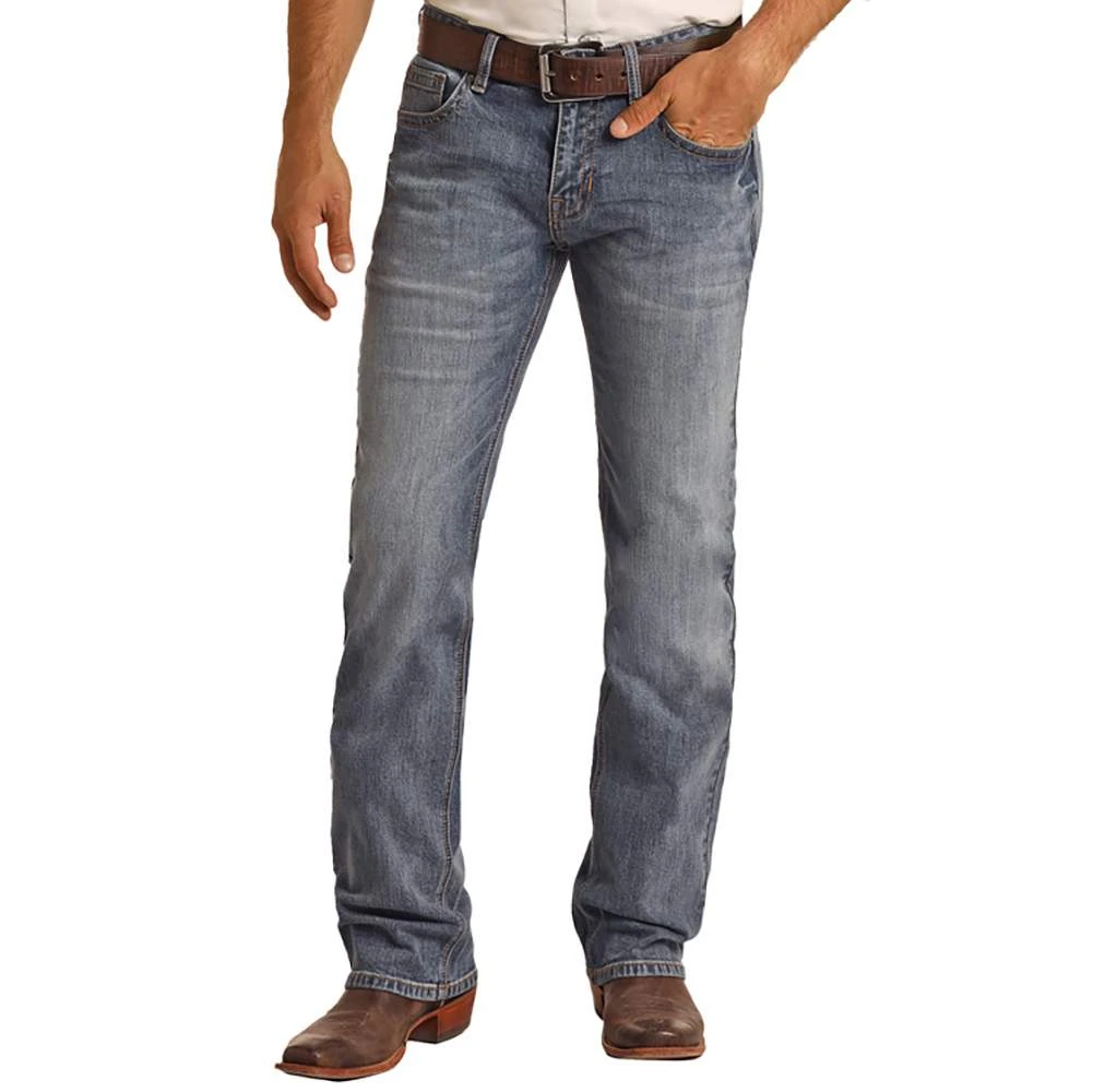 Rock N Roll Cowboy Men's Medium Wash Pistol Straight Jean 4 Rock N Roll Cowboy Men's Medium Wash Pistol Straight Jean - Image 2