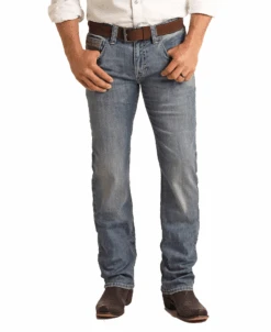 Rock & Roll® Men's Pistol Reflex Ivory Light Wash Straight Leg Jeans RRMDSPRZSL -Rock & Roll RRMDSPRZSL2