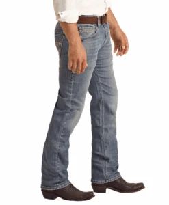 Rock & Roll® Men's Pistol Reflex Ivory Light Wash Straight Leg Jeans RRMDSPRZSL -Rock & Roll RRMDSPRZSL3