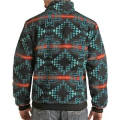 Rock & Roll Denim Men's Heavy Jacquard Cotton Aztec Bomber Coat -Rock & Roll RRMO92RZX4 3