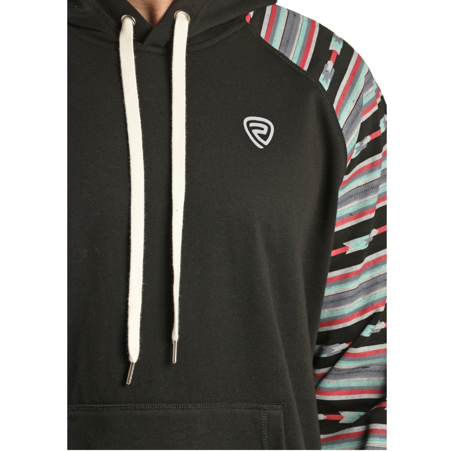 Rock & Roll Cowboy® Men's Sleeve Printed Black Hoodie RRMT94R0JB 5 Rock & Roll Cowboy® Men's Sleeve Printed Black Hoodie RRMT94R0JB - Image 3