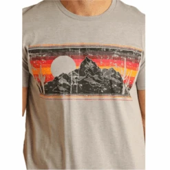 Rock & Roll® Unisex Light Grey Desert Print T-Shirt RRUT21R061-05 -Rock & Roll RRUT21R061 05 2