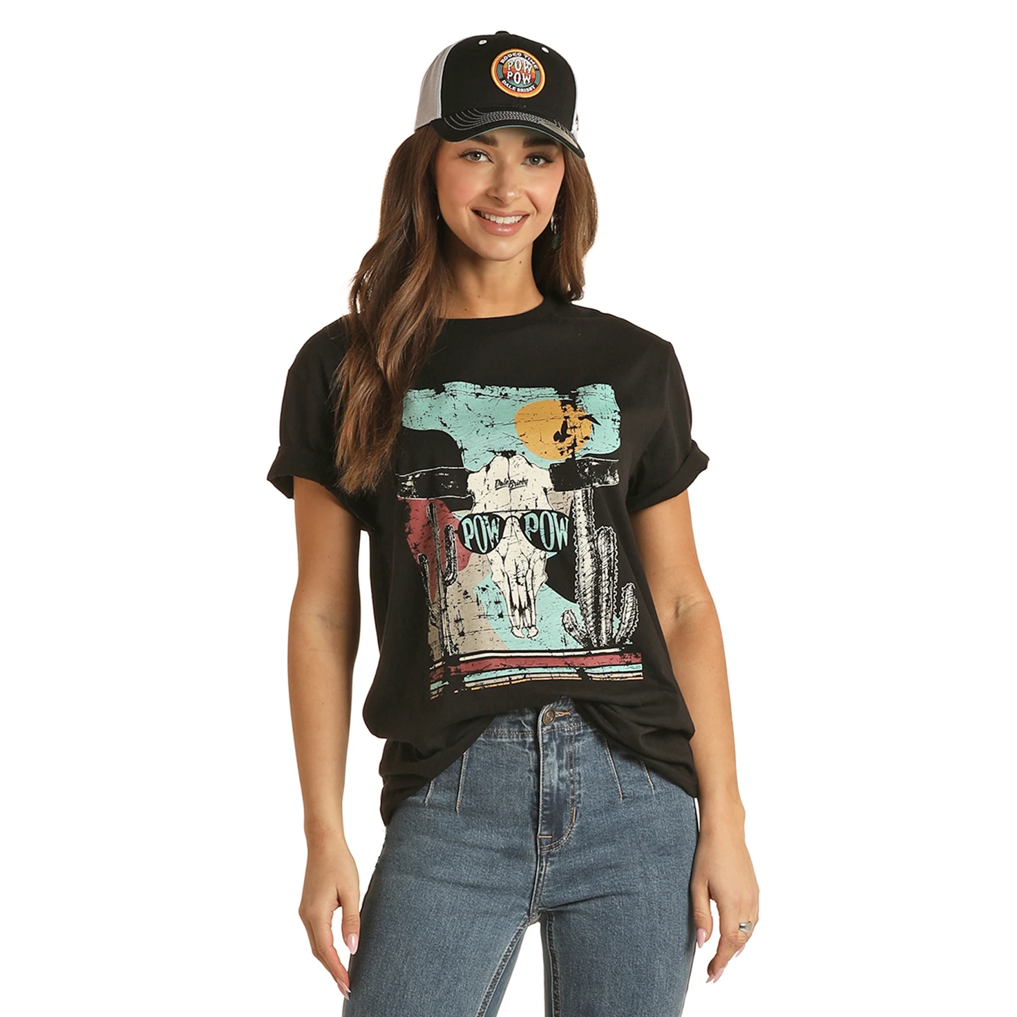 Rock & Roll® Unisex "Pow Pow" Dale Brisby Black T-Shirt RRUT21R069-01 4 Rock & Roll® Unisex "Pow Pow" Dale Brisby Black T-Shirt RRUT21R069-01 - Image 2