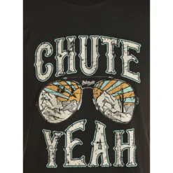 Rock & Roll® Unisex "CHUTE YEAH" Graphic Black T-Shirt RRUT21R06C-01 -Rock & Roll RRUT21R06C 01 2