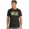 Rock & Roll Cowboy® Unisex Black Western Graphic T-Shirt RRUT21R0IS -Rock & Roll RRUT21R0IS 1