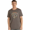 Rock & Roll Cowboy® Unisex Charcoal Graphic Logo T-Shirt RRUT21R0IX