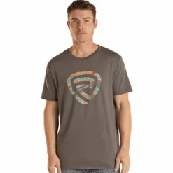 Rock & Roll Cowboy® Unisex Charcoal Graphic Logo T-Shirt RRUT21R0IX