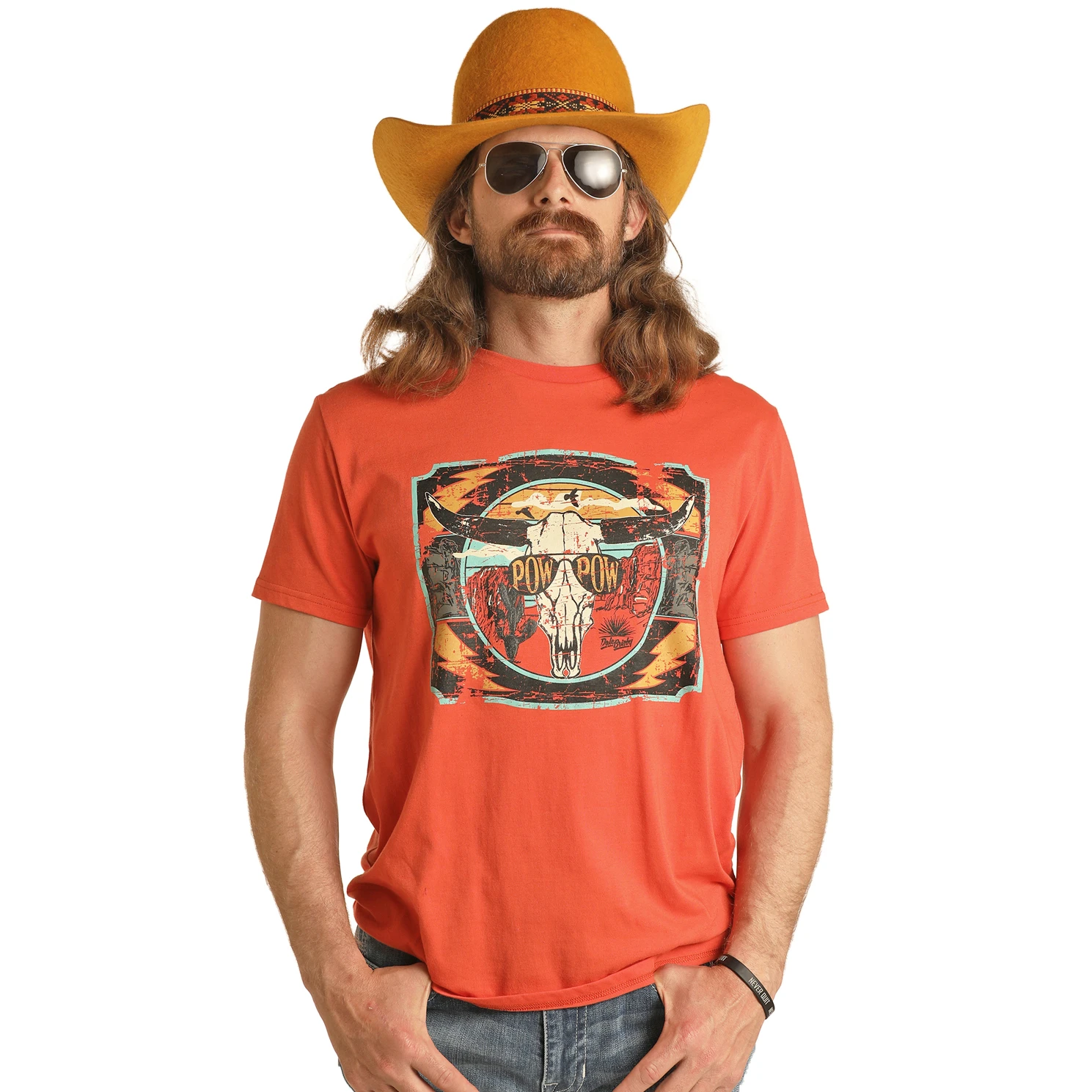 Rock & Roll Cowboy® Unisex Dale Brisby Burnt Orange T-Shirt RRUT21R0J0 3 Rock & Roll Cowboy® Unisex Dale Brisby Burnt Orange T-Shirt RRUT21R0J0