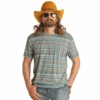 Rock & Roll Cowboy® Unisex Dale Brisby Aztec Blue T-Shirt RRUT21R0J8 -Rock & Roll RRUT21R0J8
