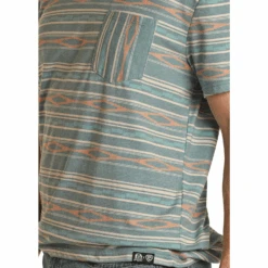 Rock & Roll Cowboy® Unisex Dale Brisby Aztec Blue T-Shirt RRUT21R0J8 -Rock & Roll RRUT21R0J8 2