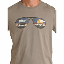 Rock & Roll Denim® Unisex Dale Brisby Sunglasses Grey Tee RRUT21R12T -Rock & Roll RRUT21R12T