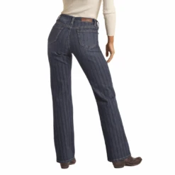 Rock & Roll Denim® Ladies Jacquard High Rise Dark Wash Jeans RRWD4HR0G4 -Rock & Roll RRWD4HR0G4a