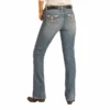 Rock & Roll Denim® Ladies Metallic Aztec Bootcut Jeans RRWD4MRZTA -Rock & Roll RRWD4MRZTA 1