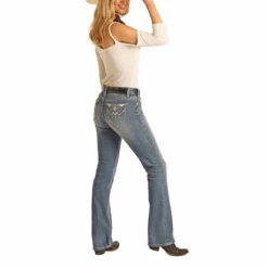 Rock & Roll Denim® Ladies Metallic Aztec Bootcut Jeans RRWD4MRZTA 7 Rock & Roll Denim® Ladies Metallic Aztec Bootcut Jeans RRWD4MRZTA -Rock & Roll RRWD4MRZTA 2