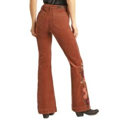 Rock & Roll Denim Corduroy Embroidered Trouser -Rock & Roll RRWD5HR0J9 1