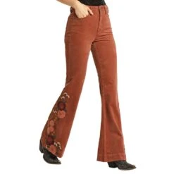 Rock & Roll Denim Corduroy Embroidered Trouser -Rock & Roll RRWD5HR0J9 21
