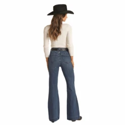 Rock & Roll Denim® Ladies Piping Loop High Rise Trouser RRWD5HRZQJ -Rock & Roll RRWD5HRZQJ 1