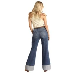 Rock & Roll Denim Womens Med Wash Comfort Flare -Rock & Roll RRWD6HR1BI 02