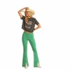 Rock & Roll® Ladies Pull-On Front Slit Kelly Green Flares RRWD6PRZUC