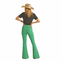 Rock & Roll® Ladies Pull-On Front Slit Kelly Green Flares RRWD6PRZUC -Rock & Roll RRWD6PRZUC 2