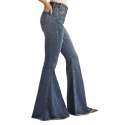 Rock & Roll Denim Women's High Rise Bell Bottoms -Rock & Roll RRWD7HRZQK 3