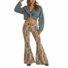 Rock & Roll Denim® Ladies Brown Aztec Bell Bottom Jeans RRWD7PR0FD 1 Rock & Roll Denim® Ladies Brown Aztec Bell Bottom Jeans RRWD7PR0FD -Rock & Roll RRWD7PR0FD