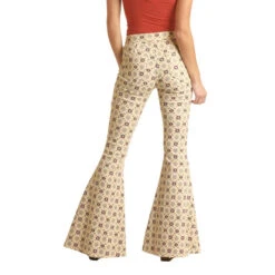 Rock & Roll Denim Ladies Beige Aztec Bargain Bell Jeans RRWD7PRZU6 -Rock & Roll RRWD7PRZU6 B