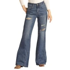 Rock & Roll Denim Distress Comfort Flare -Rock & Roll RRWD8HR0GX 2