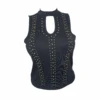Rock & Roll Denim® Ladies Black Ribbed Studded Tank Top RRWT20R0Z9-01