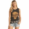 Rock & Roll® Ladies Wild & Western Graphic Black Tank Top RRWT20RZNG -Rock & Roll RRWT20RZNG