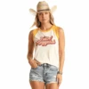 Rock & Roll® Ladies Feelin' Haggard Graphic Natural Tank Top RRWT20RZNM