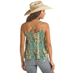 Women's Rock N Roll Snake Print Tank -Rock & Roll RRWT20RZOA 2